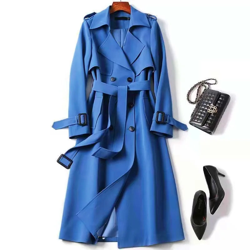 Classic Ladies Double Breasted Trench Coat