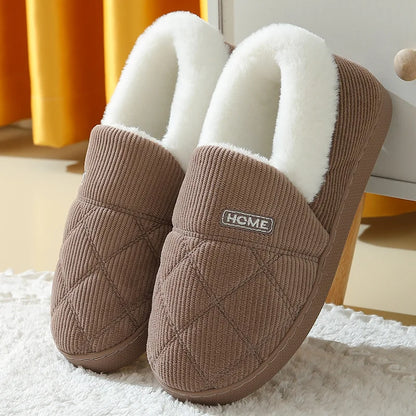 Cozy Faux Fur Ankle Slippers – Soft Warm Indoor Shoes