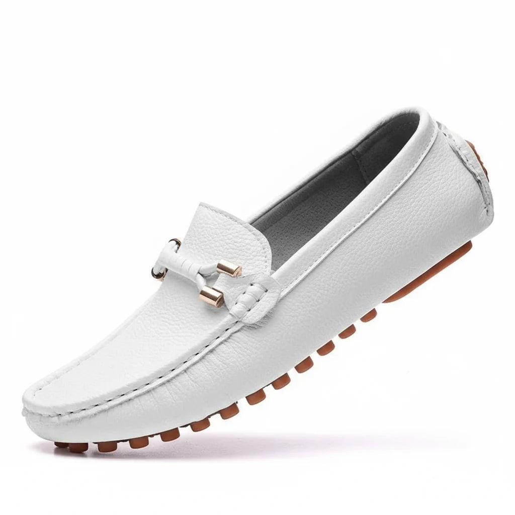 Genuine Leather Slip On Moccasin Shoes