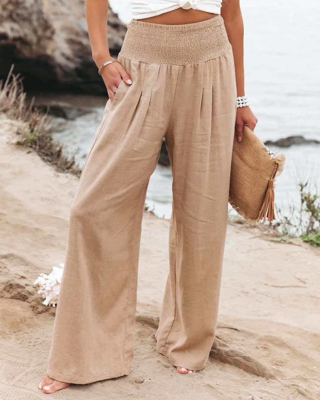 Soft & Chic Women's Cotton Elastic Pants