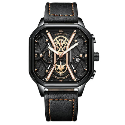 Vintage Leather Men's Chronograph Watch