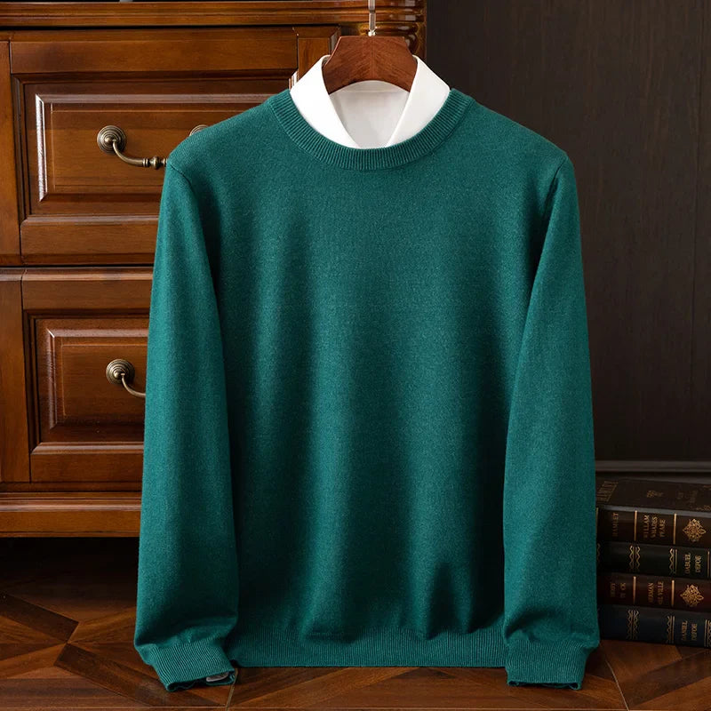 Soft Men's Wool Crew Neck Sweater