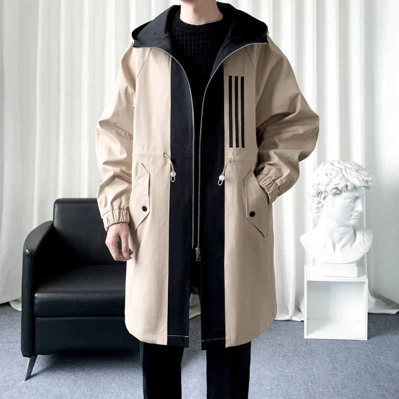 Bold Panelled Parka Mens Coat - VogeLuxe