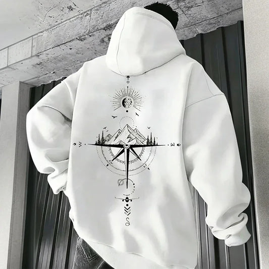 Classic Navigation Map Hooded Sweatshirt - VogeLuxe