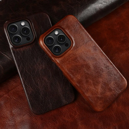 Premium Leather iPhone Cover Genuine Handmade Cowhide - VogeLuxe
