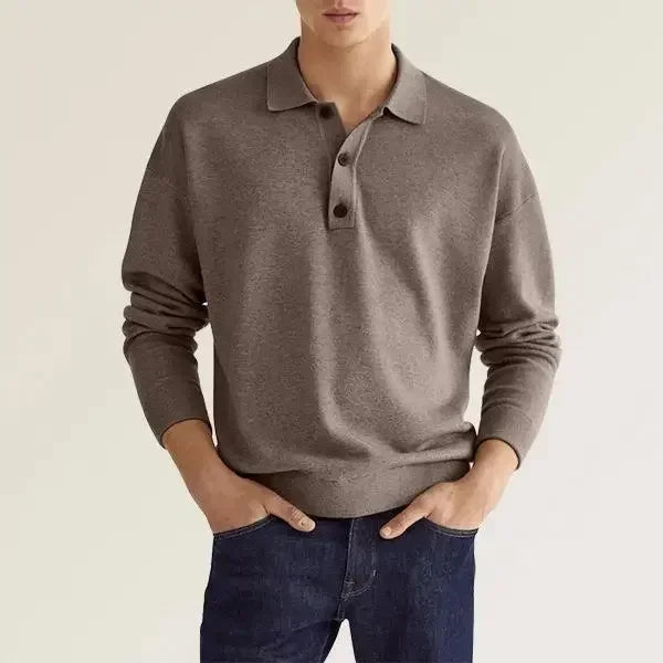 Classic Fit Men's Polo Shirt – Slim Button Down Collar Top