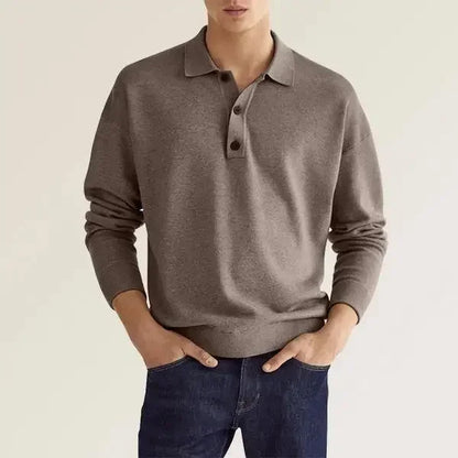 Classic Fit Men's Polo Shirt – Slim Button Down Collar Top