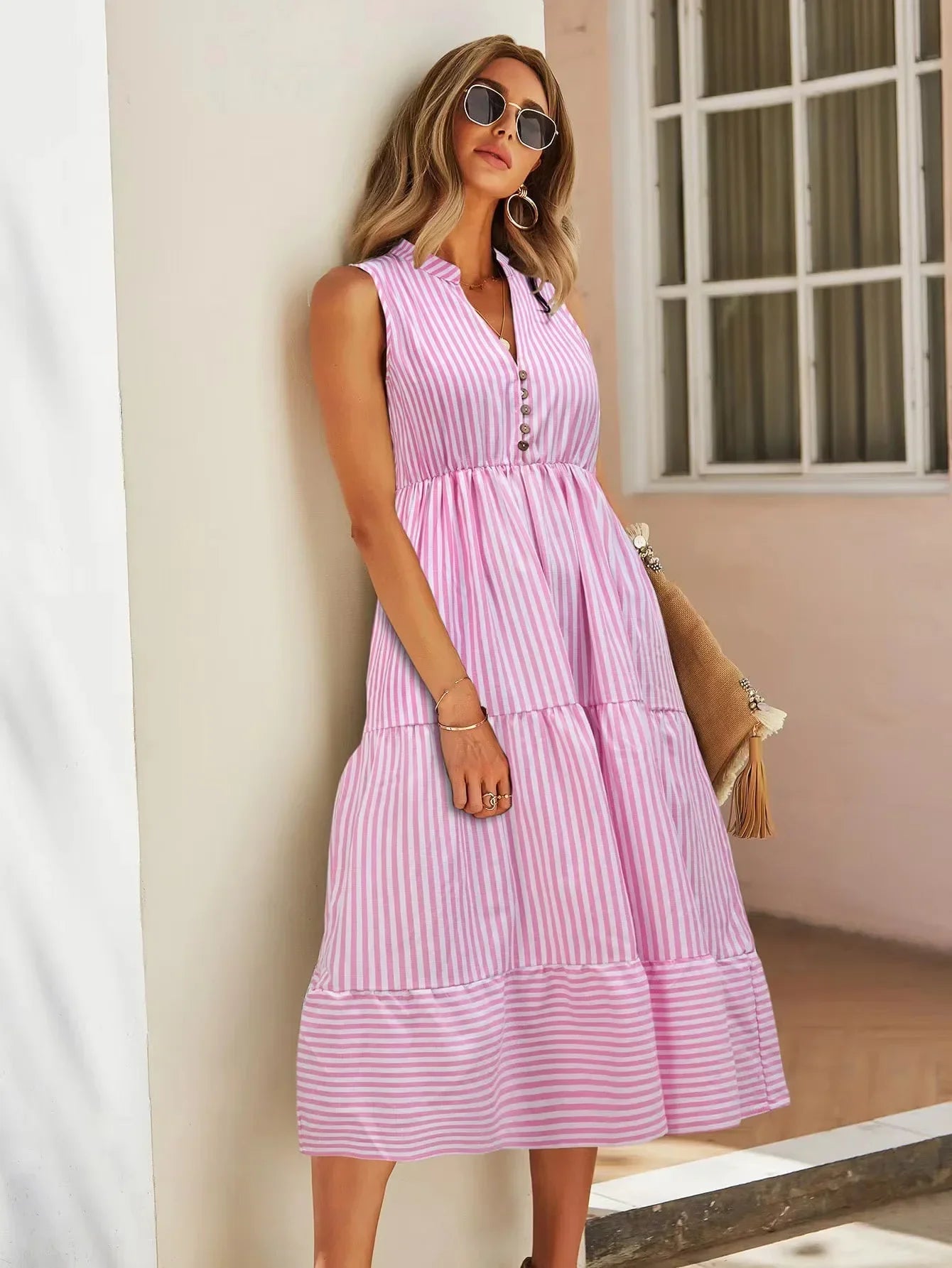 Chic Summer Striped Sundress for Women