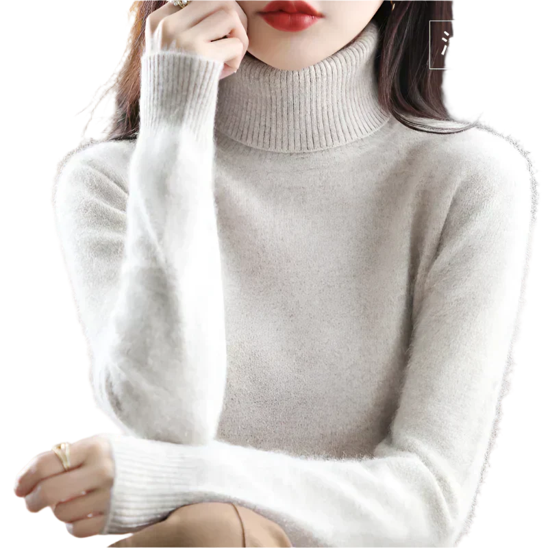 Soft Cashmere Turtleneck Sweater For Women