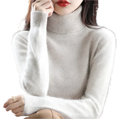 Soft Cashmere Turtleneck Sweater For Women