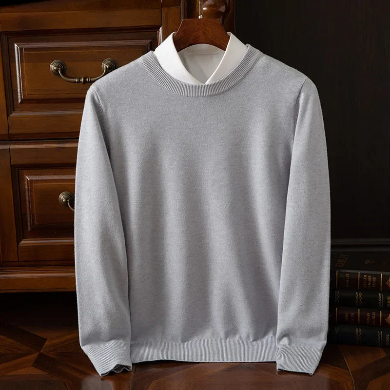 Soft Men's Wool Crew Neck Sweater