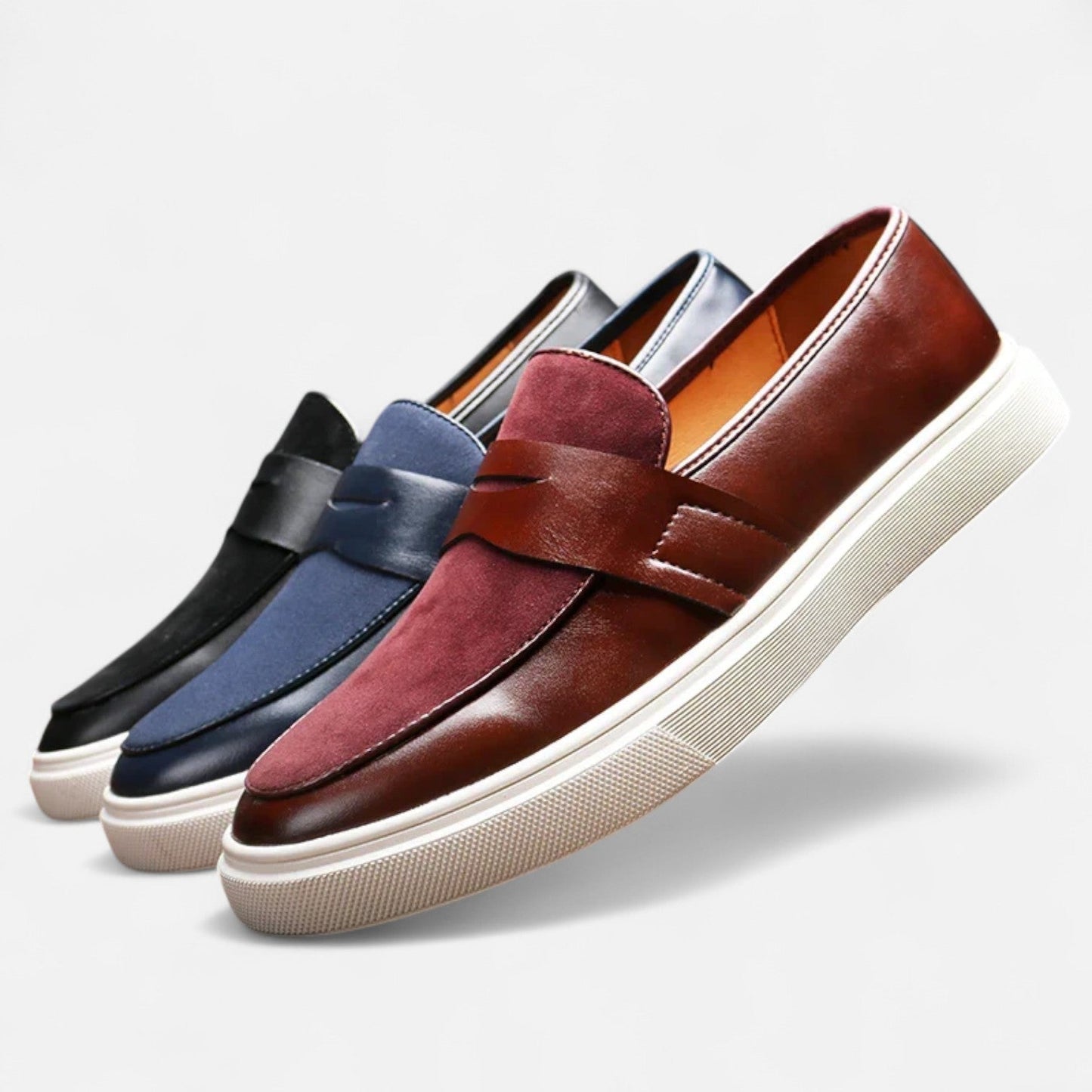 VogeLuxe | Men’s Hybrid Leather Penny Loafers