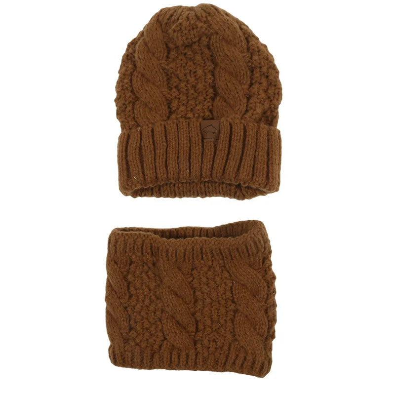 Cozy Warm Knit Hat and Scarf Set