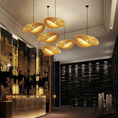 Natural Bamboo Pendant Light Fixture - VogeLuxe