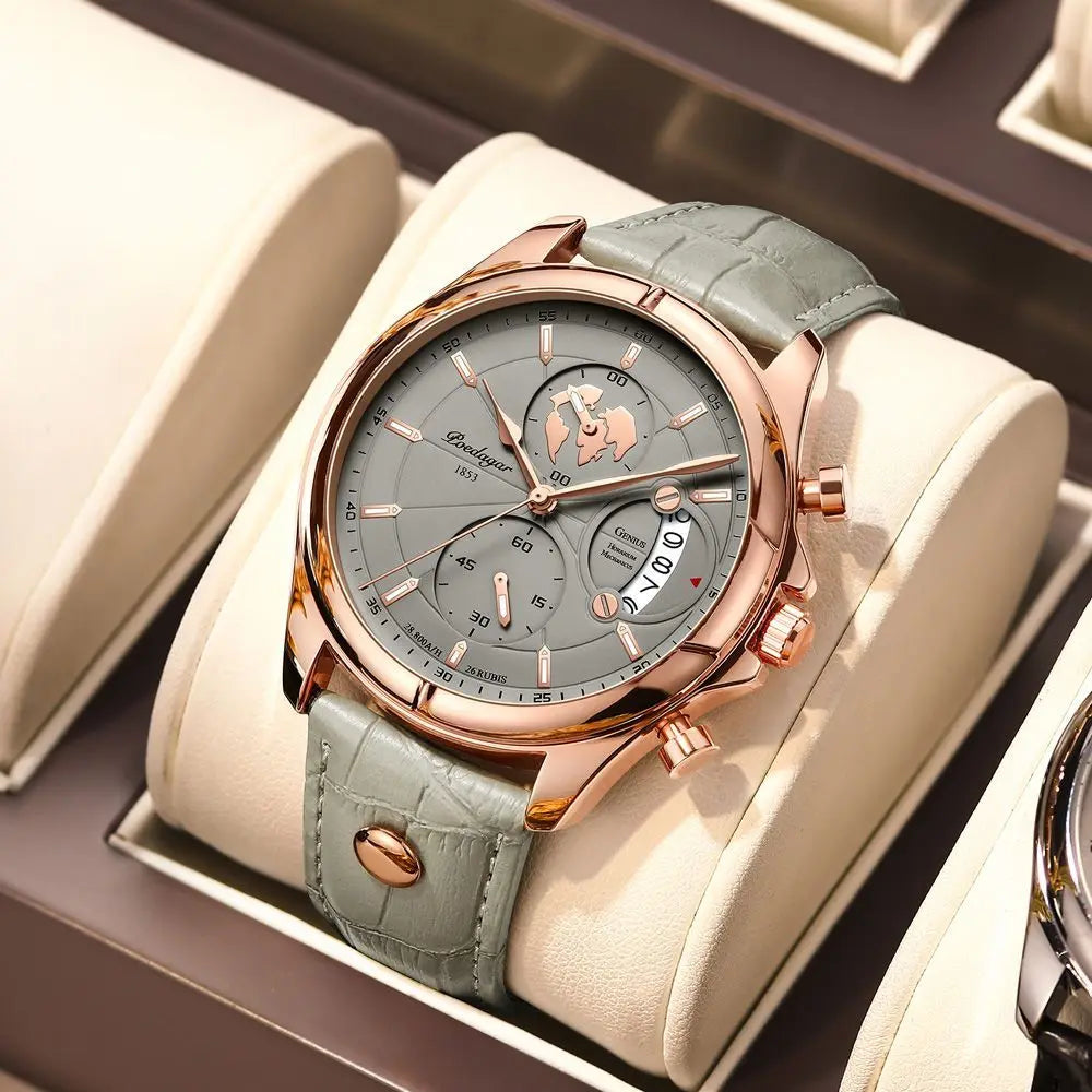Classic Leather Strap Wristwatch - VogeLuxe