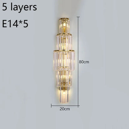 Beautiful Crystal Column Wall Light With Soft Glow