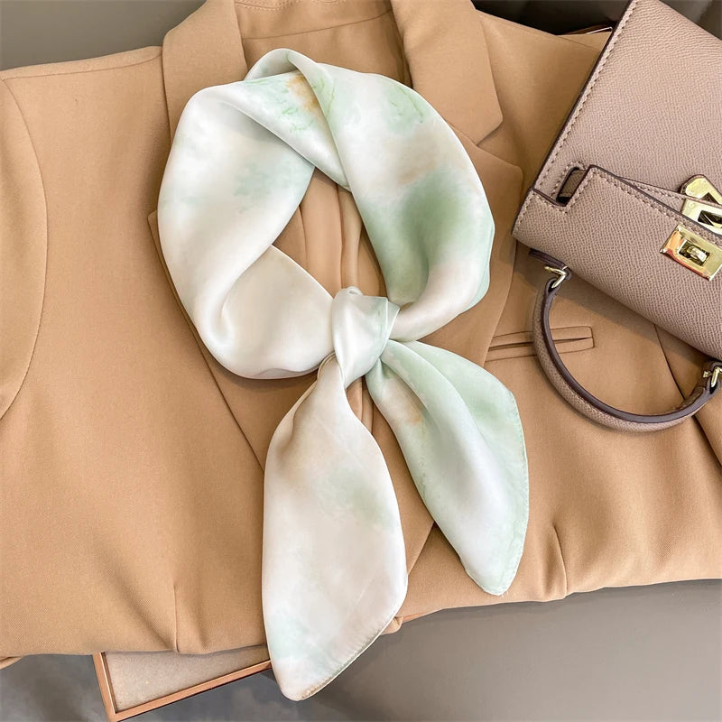Soft Plaid Scarf for Women Neck Hair Accessory