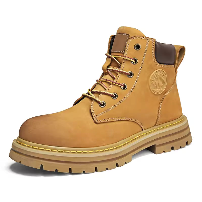 Tall Waterproof Leather Ankle Boots for Men - VogeLuxe