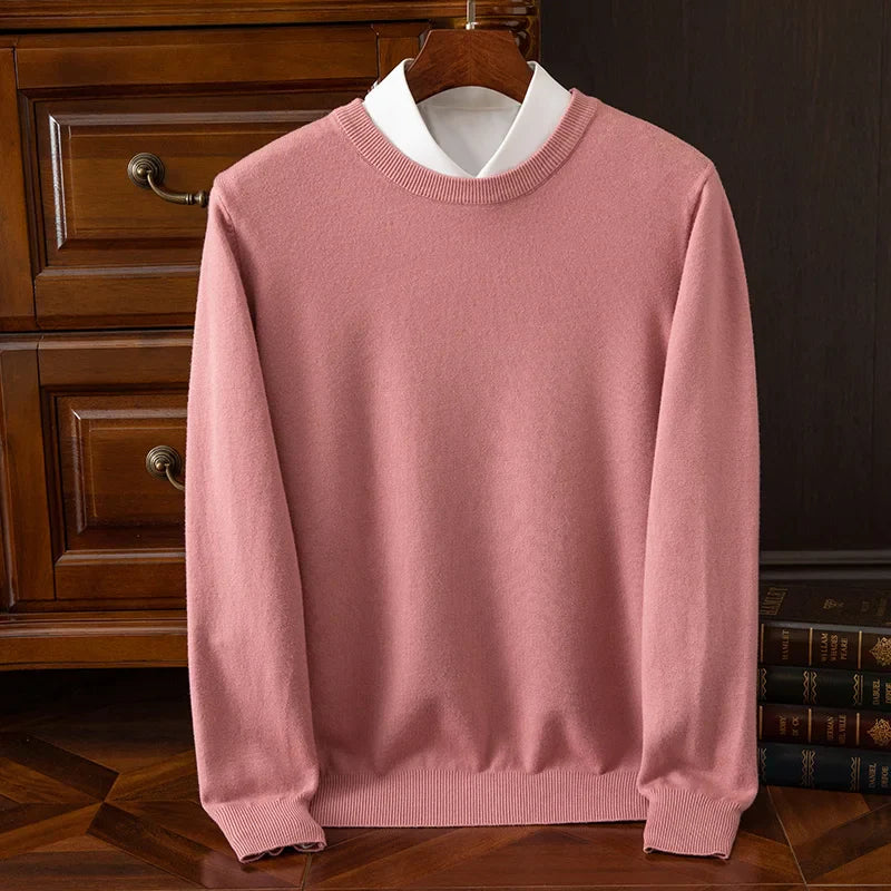 Soft Men's Wool Crew Neck Sweater
