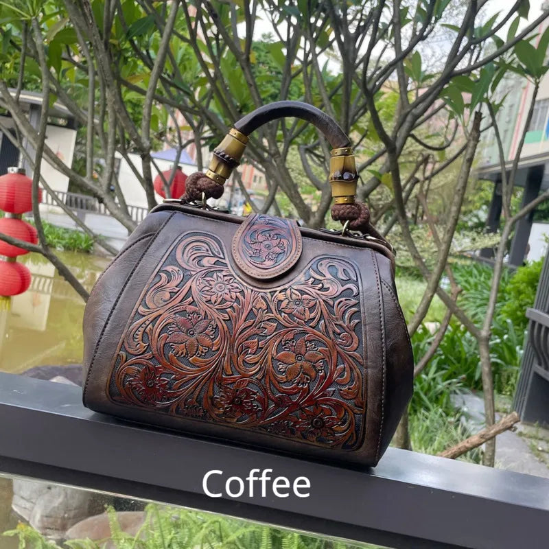 Genuine Leather Vintage Ladies Shoulder Bag
