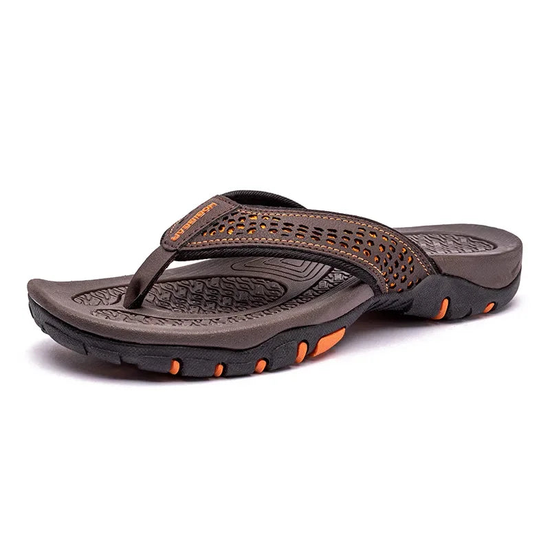 Men's Waterproof Beach Flip Flops - Breathable Summer Shoes