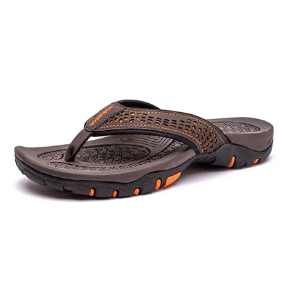 Men's Waterproof Beach Flip Flops - Breathable Summer Shoes
