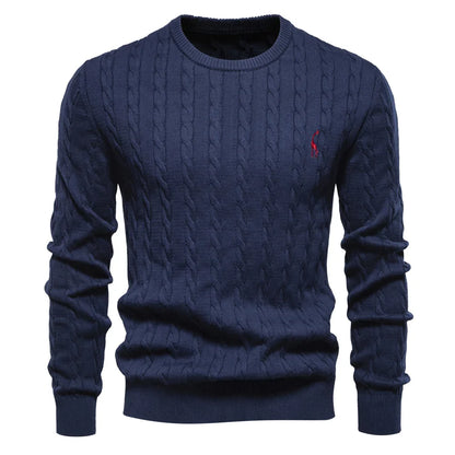 Cozy Mens Animal Print Crew Sweater