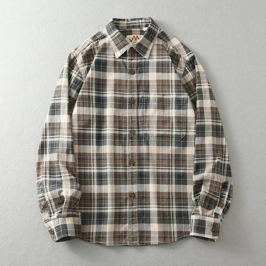 Classic Plaid Flannel Shirt for Men - VogeLuxe