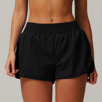 Women's Comfortable High-Waist Yoga Running Shorts