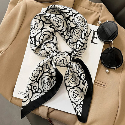 Soft Plaid Scarf for Women Neck Hair Accessory