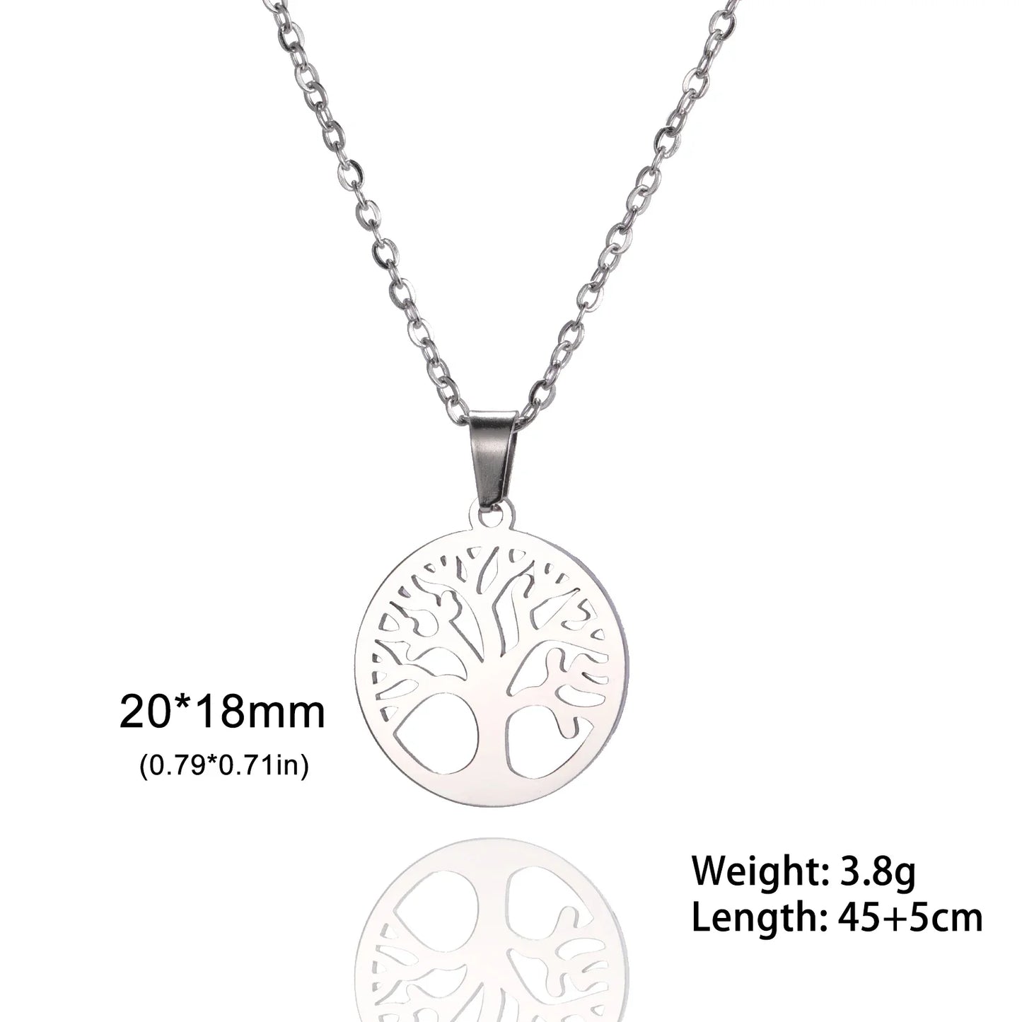 Nature Inspired Tree of Life Crystal Pendant Necklace