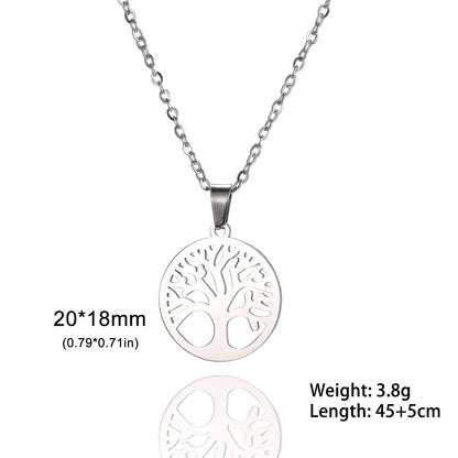 Nature Inspired Tree of Life Crystal Pendant Necklace