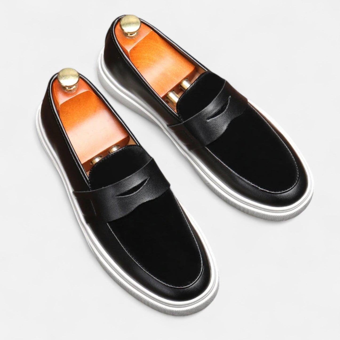 VogeLuxe | Men’s Hybrid Leather Penny Loafers