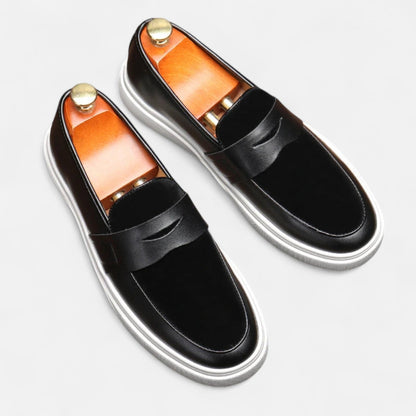 VogeLuxe | Men’s Hybrid Leather Penny Loafers