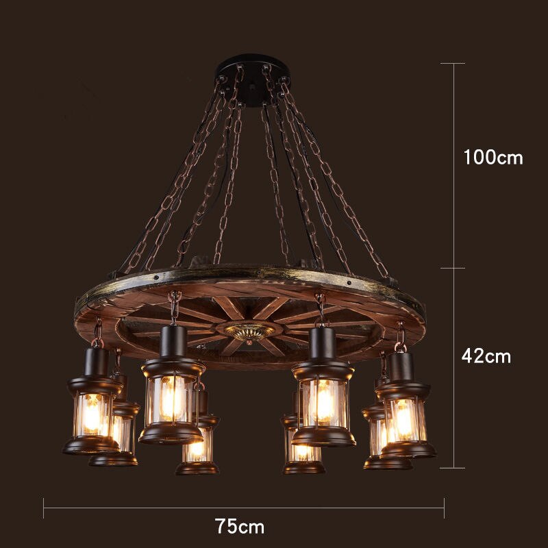Rustic Wooden LED Pendant Light