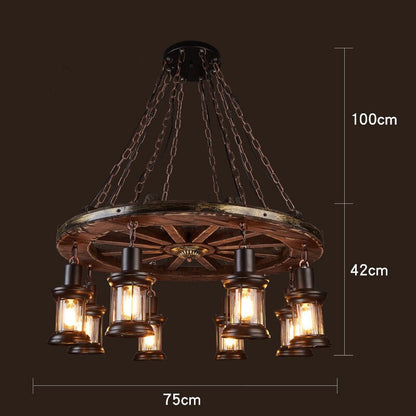 Rustic Wooden LED Pendant Light