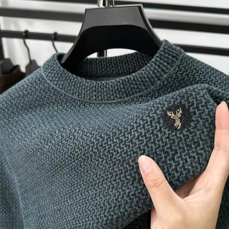 Soft Graphic Crew Neck Sweater Men