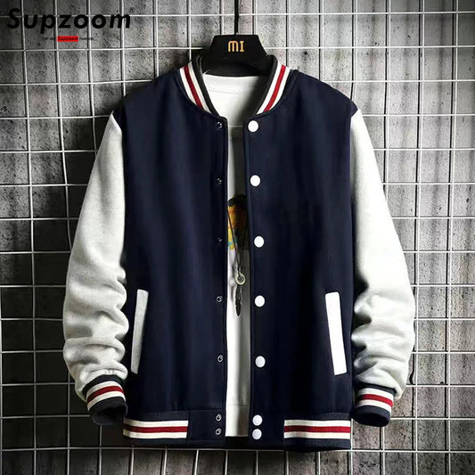 Warm Men's Fleece Bomber Coat - VogeLuxe