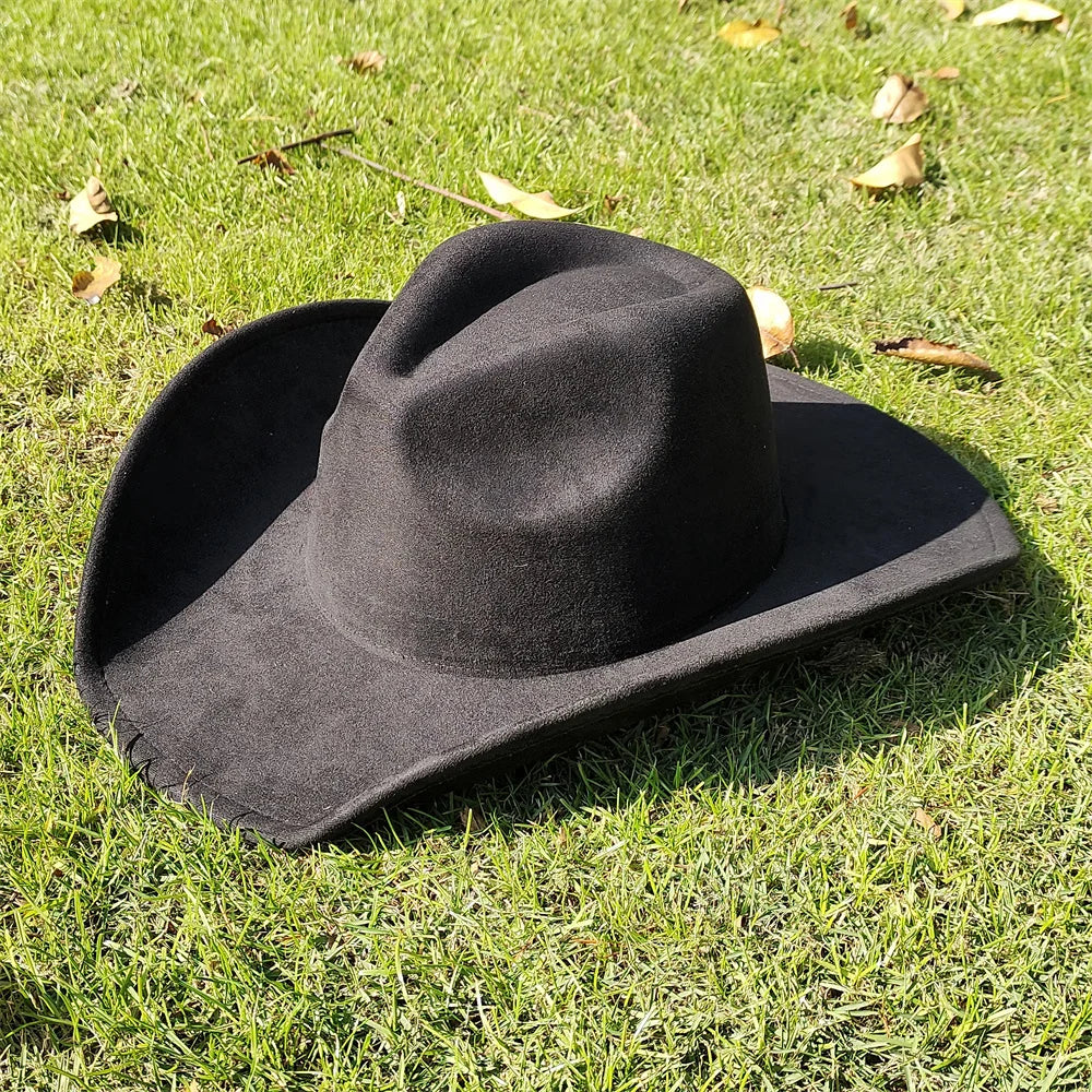 Soft Wide Brim Cowboy Hat Adjustable Size
