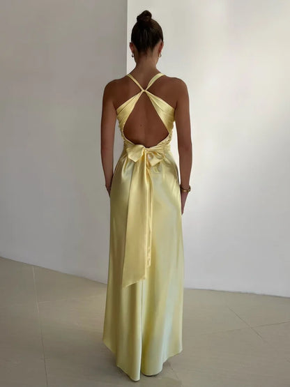 Stunning Strapless V Neck Evening Maxi Dress