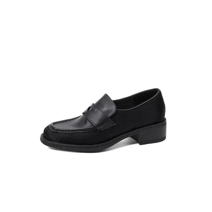 Spotted Slip On Leather Shoes