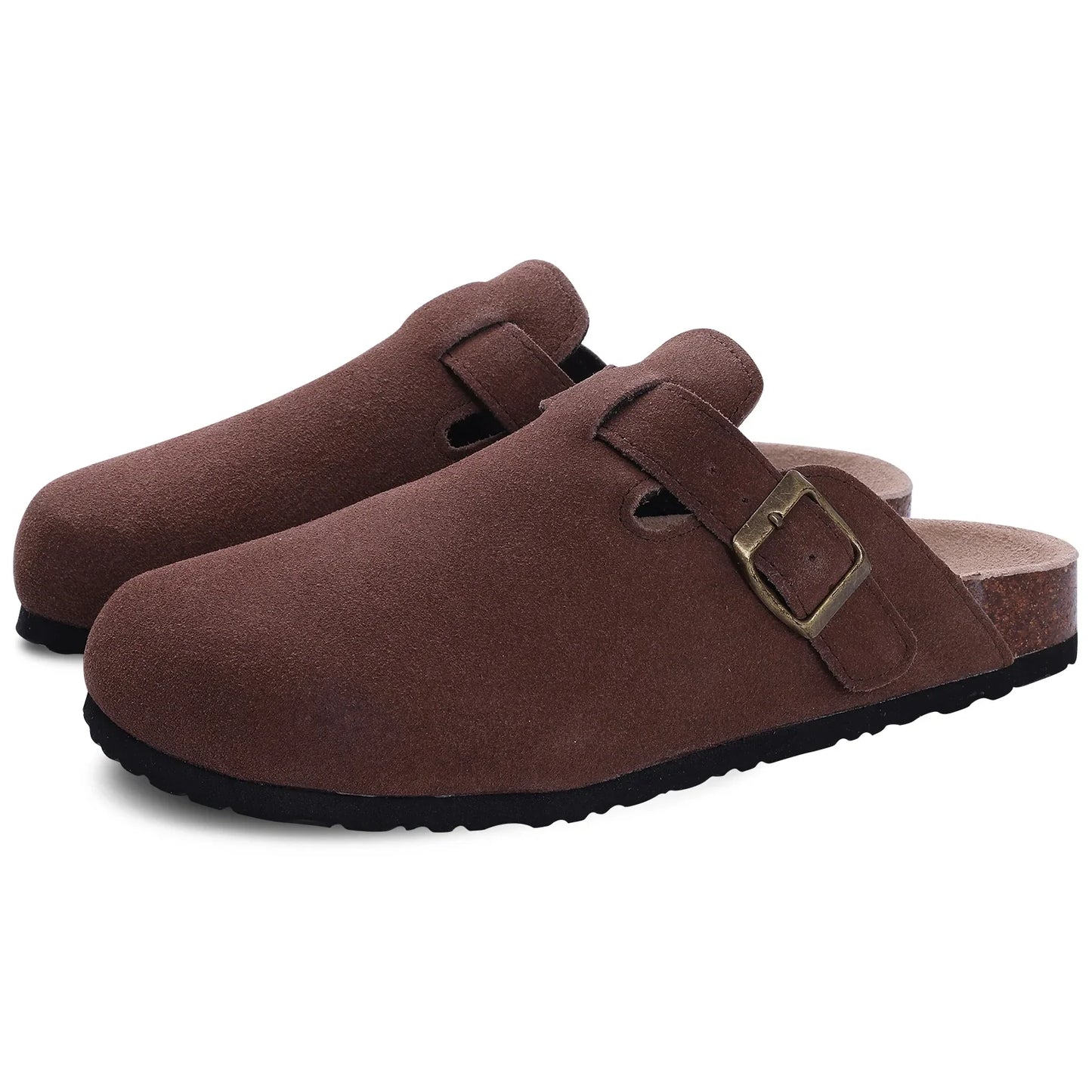 Cozy Women's Cork Footbed Slippers with Grip Soles