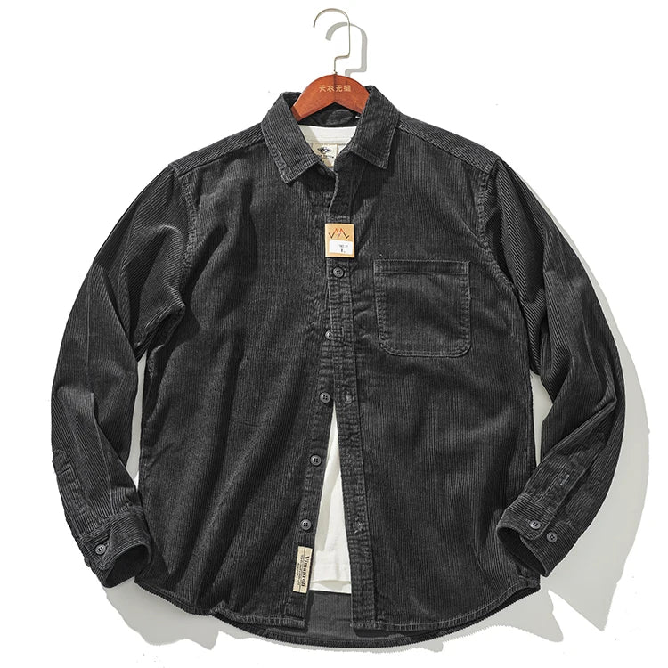 Warm Corduroy Mens Jacket - Fitted Winter Coat