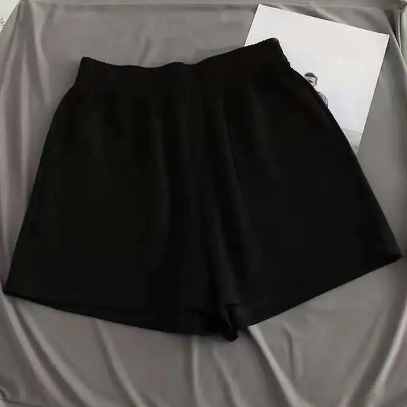 Relaxed Fit High-Waist Wide Leg Shorts