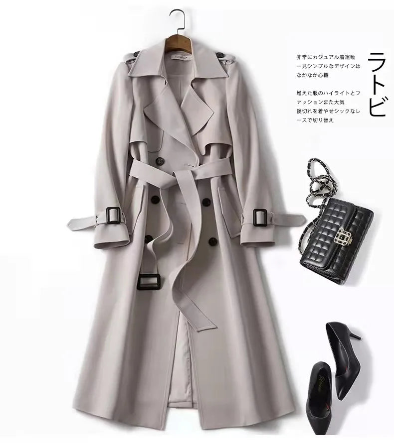 Classic Ladies Double Breasted Trench Coat