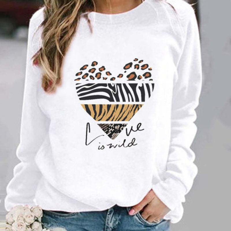 Cozy Women's Autumn Sweater with Fun Graphic Print - VogeLuxe