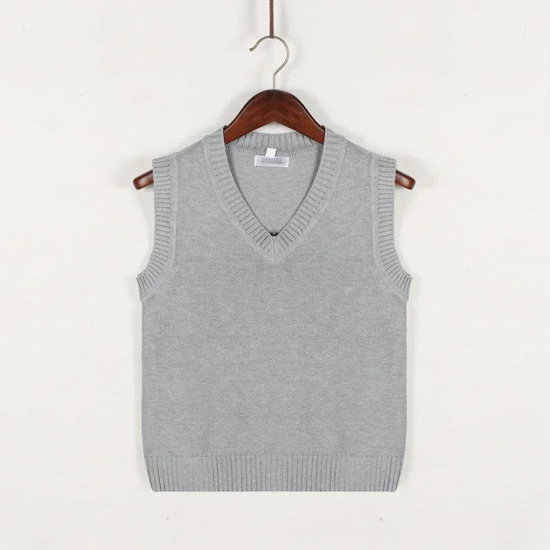 Stylish Knit Vest Sweater – Comfortable V-Neck Top