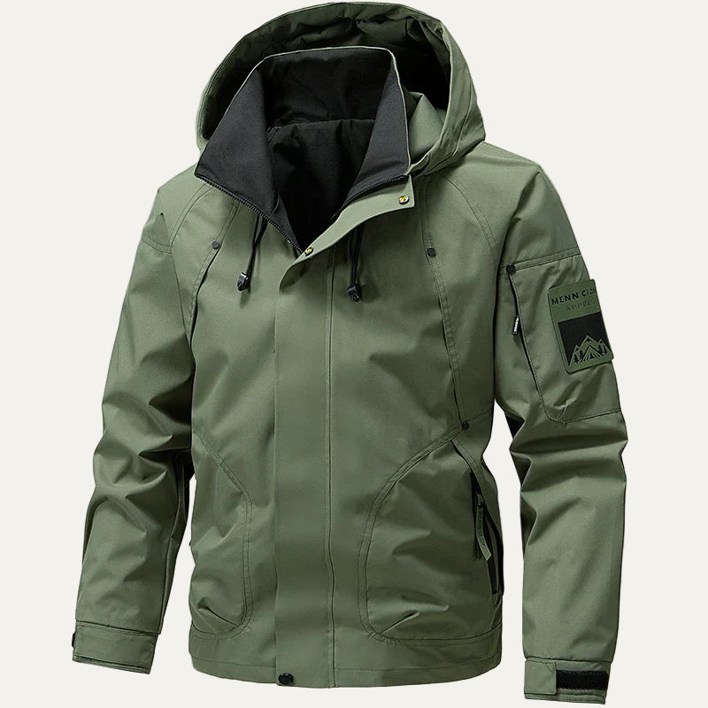 VogeLuxe | Men’s Weatherproof Hooded Utility Jacket