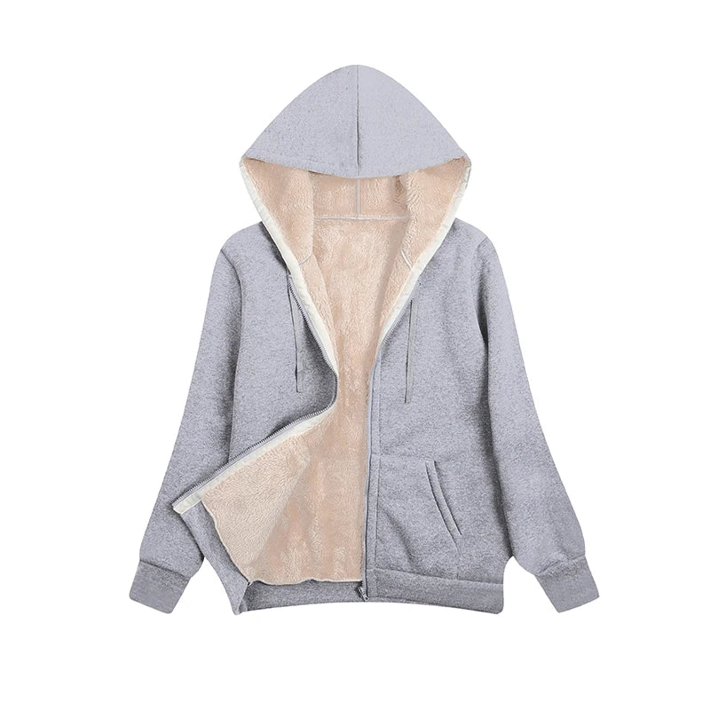Cozy Women's Fleece Hooded Sweatshirt for Cold Weather