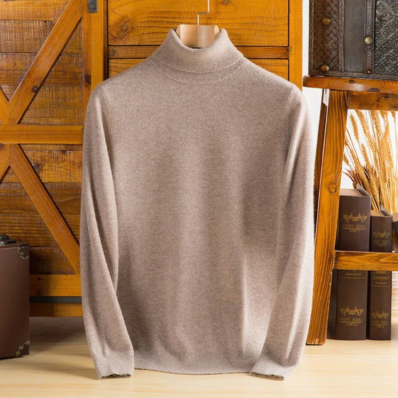 Luxury Soft Cashmere Crew Neck Sweater for Men